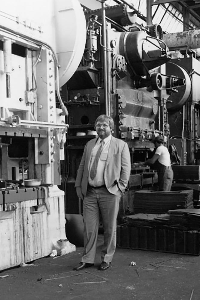 Bernd Schwank v našej továrni v USA v roku 1981.